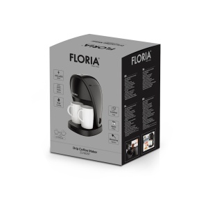 Aparat de facut cafea Zilan, 450W, filtru lavabil, 2 cesti incluse, capacitate 250ml, dimensiuni 14x15x14.5cm, ZLN9297 - Img 3