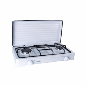 Aragaz 2 arzatoare Zilan, alimentare butelie, 1600W, 53x32x11 cm, alb, ZLN0025_1 - Img 4