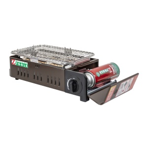 Aragaz camping Zilan, 1 arzator mare, alimentare cu butelie, 2.2Kw, gril si tava, 39x19x12 cm, ZTS5615 - Img 1