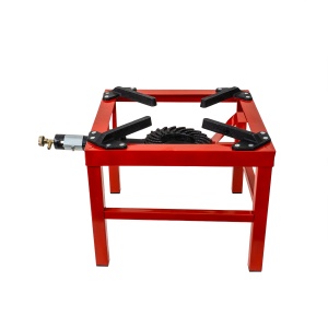 Arzator Zilan pentru camping, portabil, alimentare gaz butelie, 40x40 cm, 8 kW, rosu, ZTS5525 - Img 1