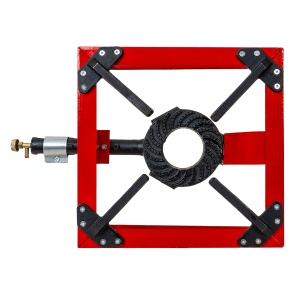 Arzator Zilan pentru camping, portabil, alimentare gaz butelie, 40x40 cm, 8 kW, rosu, ZTS5525 - Img 2