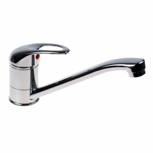 Baterie bucatarie Zilan, inox, monocomanda, pipa lunga 25 cm, cartus ceramic 40 mm, ZLN7802 - Img 1