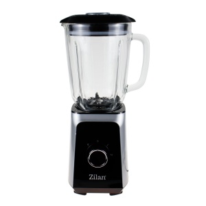 Blender Zilan, 1000W, 1.5L, 12 viteze + impuls, vas sticla, lame inox, design modern, 14x16x38 cm, ZLN3925 - Img 1