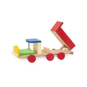 Camion basculanta Zilan, din lemn, 30x10x13 cm, EXT10767 - Img 2