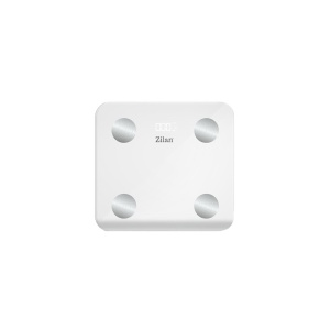 Cantar electronic Zilan, sticla, alb, maxim 180kg, precizie 50g, dimensiuni 30x26x2.5 cm, ZLN9006 - Img 1