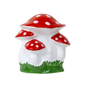 Ciuperca decorativa Zilan pentru gradina, ceramica, 21x23 cm, EXT6078 - Img 3