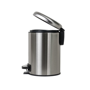 Cos menajer Zilan cu capacitate 3 litri, inox, cilindru, 25.5x16x16 cm, pedala, ZLN4551 - Img 3