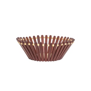 Cos pentru fructe din bambus Zilan, diametru 25cm, util si decorativ, DSY1130 - Img 2