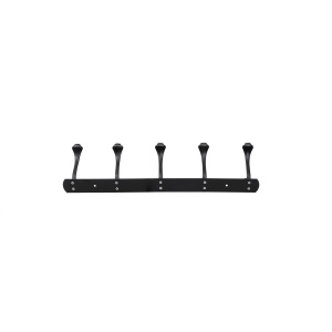 Cuier metalic Z-TOOLS cu 5 agatatori, lungime 44.5cm, latime 10cm, negru, 45x11x5 cm, ZTS8148 - Img 3