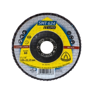 Disc lamelar Klingspor SMT 624, P60, 125x22.23 mm, otel, uscat, EXT322774