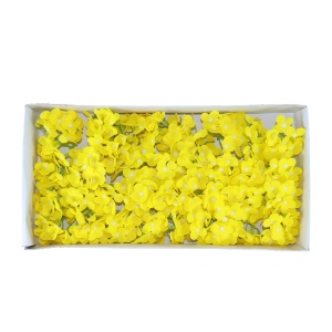 Flori sapun Hortensii Love, set 36 bucati, galben, 6 cm inaltime, 10 cm diametru, CD3444-GALBEN - Img 1