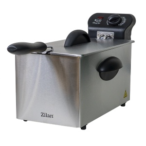 Friteuza standard Zilan, inox, 2180W, capacitate 3L, termostat reglabil, dimensiuni 32x15x21 cm, ZLN1819