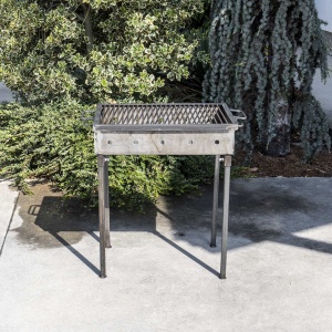 Gratar carbune Z-tools, 50x35 cm, 10 cm inaltime, metal, mobil, negru, EXT9910 - Img 1