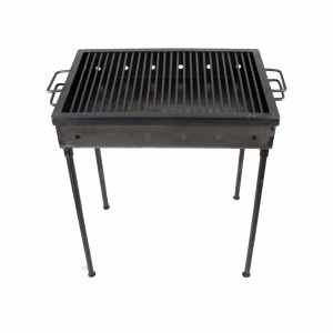 Gratar carbune Z-tools, 60x40 cm, mobil, metal, negru, 10 cm, 14.2 Kg, 5209 - Img 2