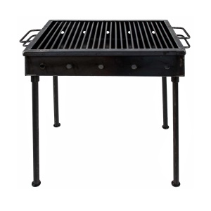 Gratar carbune Z-tools, metal, 50x35 cm, inaltime 70 cm, mobil, negru, cod 5208