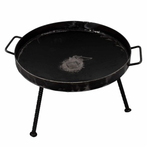 Gratar disc Z-tools, mobil, otel, 46 cm diametru, 27 cm inaltime, negru, cu picioare detasabile, margine non-scurgere, 8 Kg, EXT5717 - Img 1