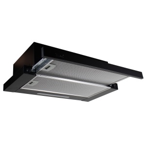 Hota telescopica Zilan cu motor dublu, 2 filtre aluminiu, 420 m3/h, neagra, 65x49.5x28.5 cm, ZLN3680_2 - Img 1