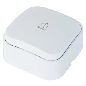 Intrerupator cu revenire Horoz, 10A, 250V, IP20, 6.3x6.3x3.3 cm, alb, EXT112-001-0004