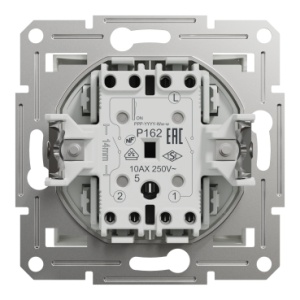 Intrerupator dublu Schneider Asfora, alb, 10A, IP20, 230V, 7x7x4 cm, EXT10654 - Img 2