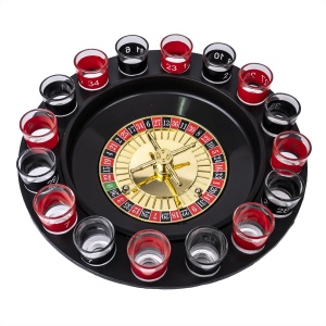 Joc de societate Z-tools, ruleta cu 16 pahare de shot, rosu-negru, 2-8 jucatori, 45x45x5 cm, CC145 - Img 2