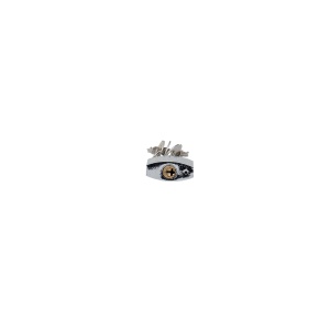 Lacat crom Zilan 32mm, cu 3 chei in cruce, 7x7x3 cm, 1kg, 4057 - Img 2