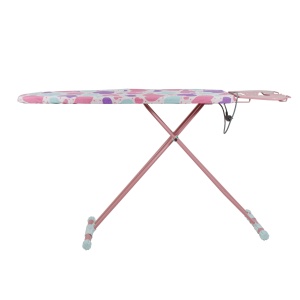 Masa de calcat Zilan cu cadru metalic, priza, suport fier, 160x36x107 cm, alb/albastru, ZLN1365 - Img 1