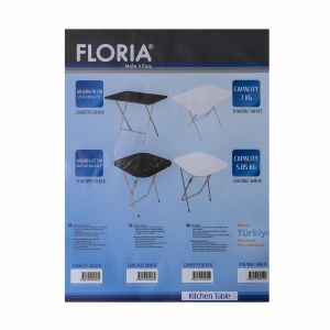 Masa plianta Zilan, blat MDF 60x80 cm, inaltime 70 cm, picioare metalice, pentru casa sau camping, ZLN6982 - Img 4