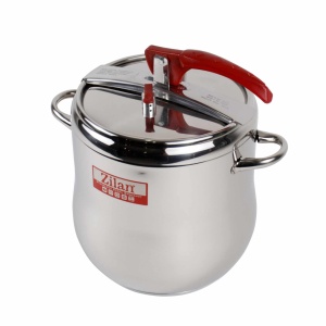 Oala sub presiune Zilan 9L, inox, fund triplu stratificat, supapa siguranta, 20 cm diametru, 26 cm inaltime, 3930 - Img 1