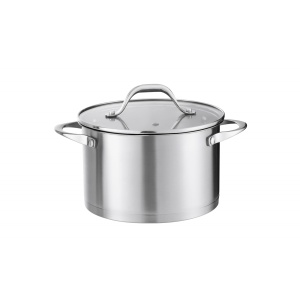 Oala Zilan din inox cu capac de sticla, capacitate 3L, diametru 20cm, rezistenta la zgarieturi, compatibila cu toate sursele de incalzire, ZLN1351 - Img 1