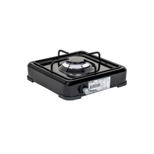 Pachet aragaz 1 ochi, 28×28 cm plus (ceas pentru butelie, 2 m furtun pentru gaz, 3 coliere pentru furtun, aprinzator) negru / ZLN 7118_1 - Img 3