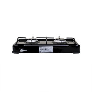 Pachet aragaz 2 ochiuri, 51×28 cm plus (ceas pentru butelie, 2 m furtun pentru gaz, 3 coliere pentru furtun, aprinzator) negru / ZLN 7128_1 - Img 4