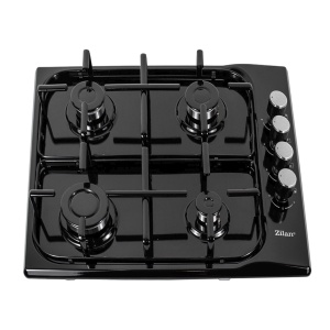 Pachet cuptor incorporabil Zilan, electric, capacitate 51L, dimensiuni 60x50x15 cm, plita gaz alimentare butelie/natural cu 4 arzatoare, hota inox cu 2 motoare 2x95W, SET30066 - Img 5