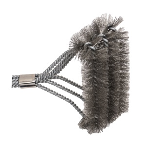 Perie de sarma Zilan pentru gratar, 3 straturi de sarma, inox galvanizat, 42x16x5 cm, ZTS9086 - Img 3