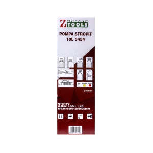 Pompa de stropit Z-tools, 10 l, foarte usoara, curea pentru umar, supapa de siguranta, 20x18x64 cm, ZTS5454 - Img 6