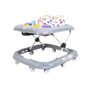 Premergator Zilan cu scaun reglabil, 6 luni+, 10 roti pivotante, husa detasabila, gri, ZLN1077_7 - Img 4