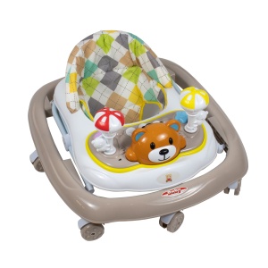 Premergator Zilan cu scaun reglabil, 6 luni+, 64x58 cm, 3 kg, 7 roti pivotante, DSY1092-ALBMULTICOLOR - Img 3