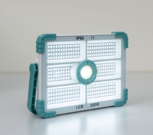 Proiector LED Zilan 200W solar si USB, 280 leduri, telecomanda, IP66, 27x20x5.5 cm, ZTS8212 - Img 5