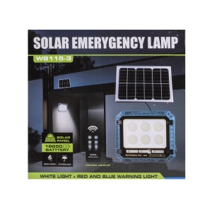 Proiector led Zilan cu incarcare solara, 400W, IP66, 26x23x7.5 cm, panou solar 35x24 cm, telecomanda, ZTS8986 - Img 4