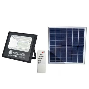 Proiector solar Horoz Tiger 60W, telecomanda, 1040Lm, IP65, 36x10x36 cm, EXT068-012-0060 - Img 1