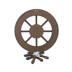 Roata decorativa Zilan, MDF, diametru 44cm, maro, demontabila, 45x45x4 cm, 2kg, ZTS8038 - Img 3