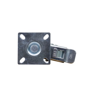 Roata mobila Zilan, rola cauciuc pivotanta cu frana, diametru 2.5 inchi, lungime suport 6.5cm, latime suport 6.5cm, ZTS8121 - Img 3