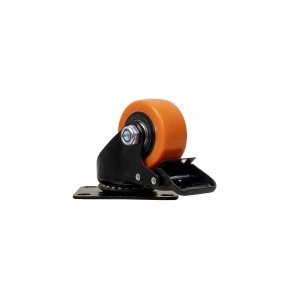 Roata pentru mobila Z-TOOLS, pivotanta cu frana, diametru 2.5 inchi, lungime suport 9.5 cm, latime suport 6.5 cm, ZTS8130 - Img 1