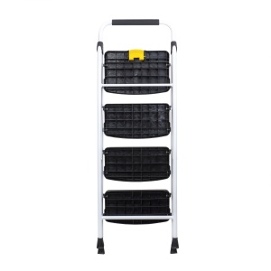 Scara metalica Z-TOOLS cu 4 trepte, pliabila, 46cm lungime, 75cm latime, 130cm inaltime, greutate maxima 150kg, ZTS8092 - Img 3