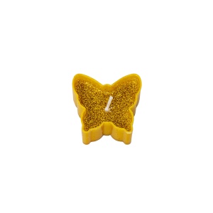 Set 25 lumanari decorative Zilan, forma fluture, galben, 4x3.7x1.7 cm, ZTS8031 - Img 2