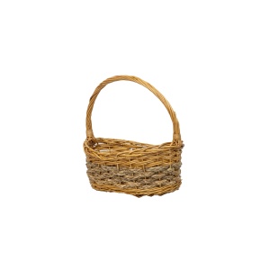 Set 4 cosuri de rachita Zilan, oval, bej lucios, 52x39x46 cm + 45x33x41 cm + 38x27x35 cm + 31x21x30 cm, ZTS8002 - Img 6