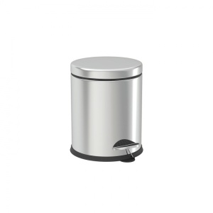 Set baie Zilan, cos menajer 3 litri, perie WC, suport sapun lichid, suport periute dinti, inox, autoportant, 20x10x40 cm, ZLN4605 - Img 4