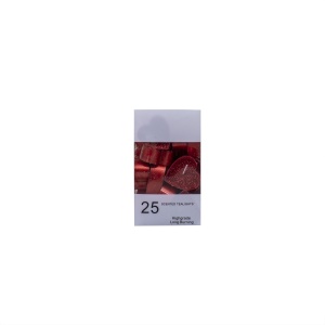 Set lumanari decorative Zilan, forma inimoara rosie, 25 bucati, 4x4x1.7 cm, ZTS8030 - Img 3