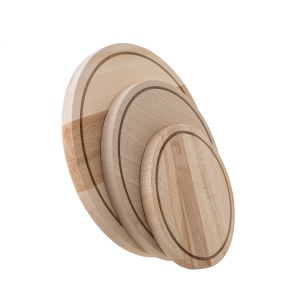Set tocator rotund Zilan, 3 bucati, lemn fag, 29cm + 24.5cm + 19cm, 1414