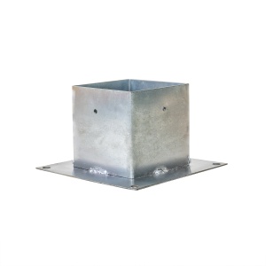 Suport stalp Zilan, metalic, 120x120mm, lungime 120mm, tabla prevopsita din otel, 5324