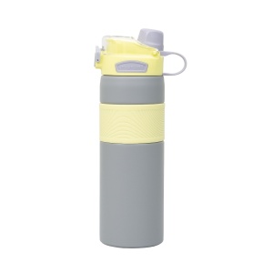 Termos Zilan 2 in 1, inox, 800ml, galben, 27cm, 8cm, ZTS8444